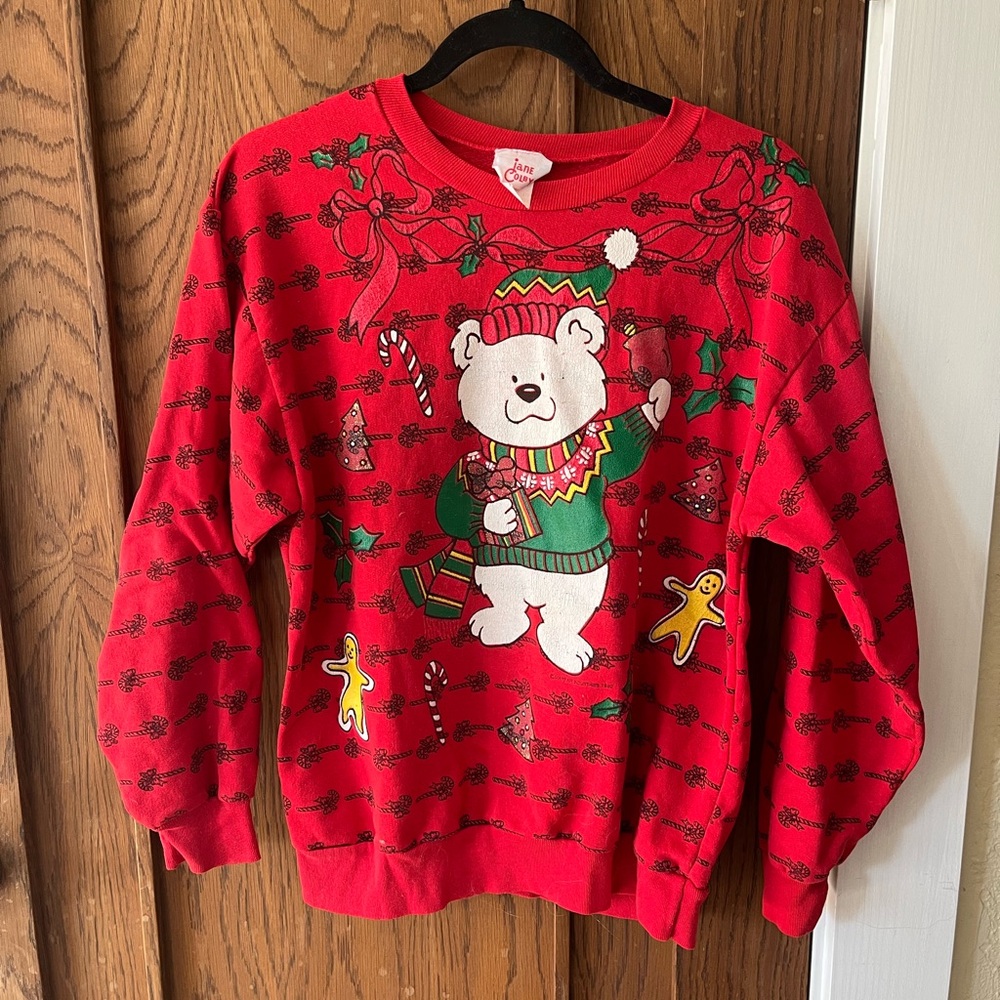 VTG 80's Jane Colby Christmas Sweatshirt